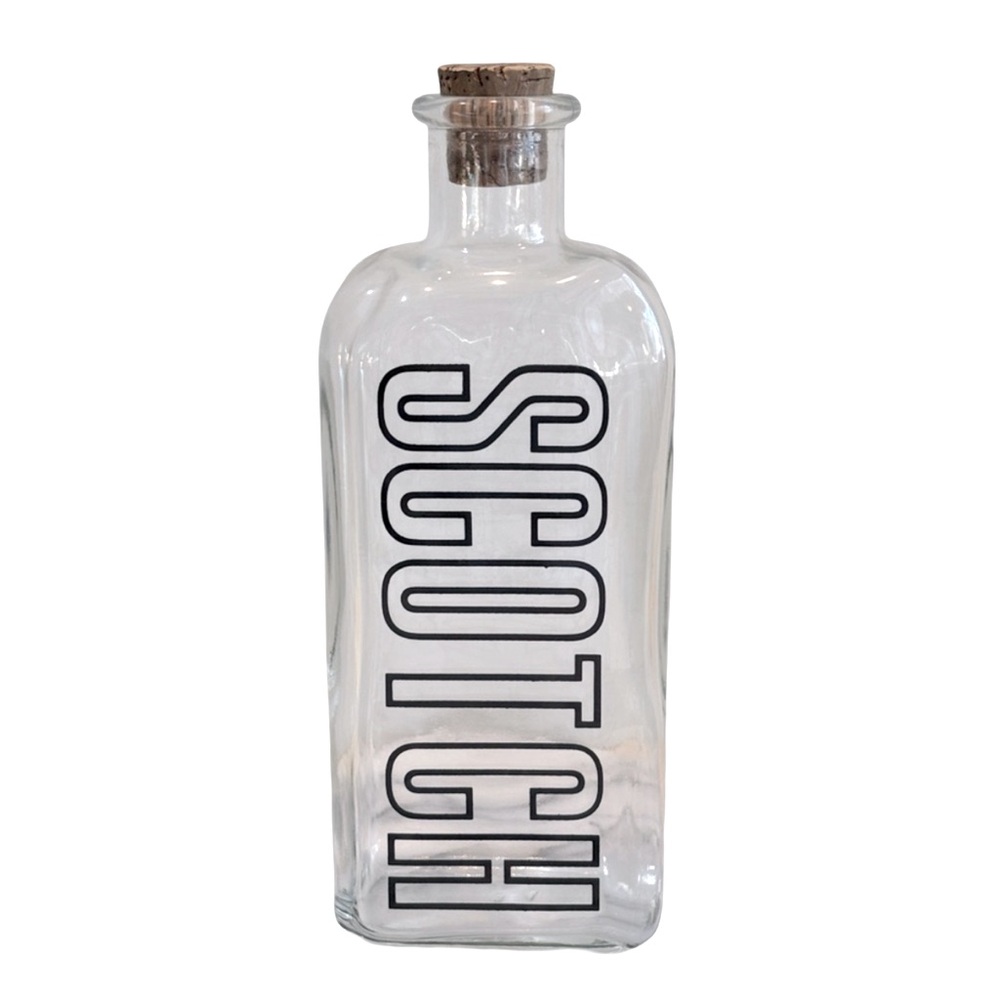 Vintage‎ TCW Co USA Clear Glass Scotch Decanter